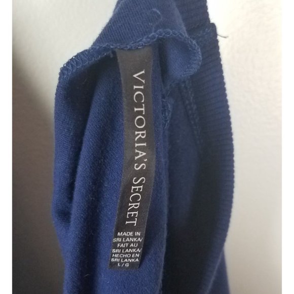 Victoria's Secret Women's Sz. L Navy Blue Tunic Dress W/ Cowl Back Detail - Picture 3 of 8